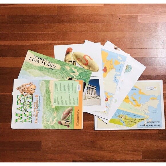 1998 2nd Edition HERITAGE STUDIES 6 Bob Jones University Maps & Timeline Visuals - Picture 2 of 10